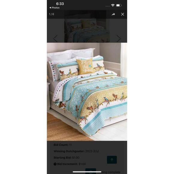 Other - The Lakeside Collection Bird Whisper Bedding Quilted Full Size Comforter
